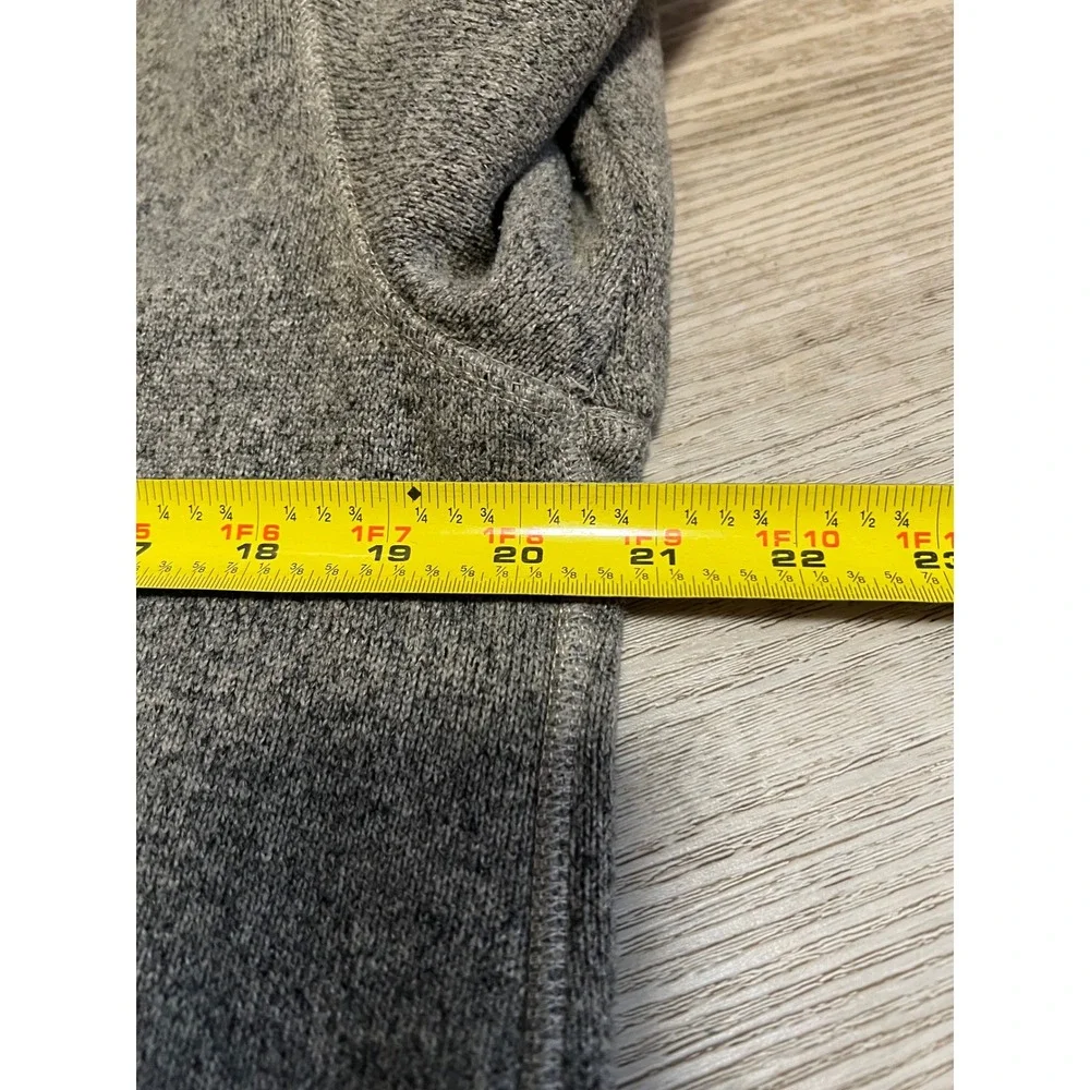 North Face Mens Gordon‎ Lyons Quarter Zip Fleece Pullover Heather Grey Brown M